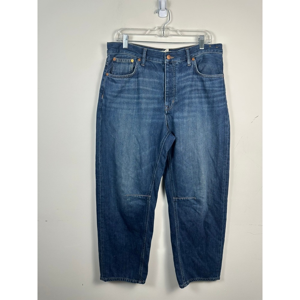 Madewell Darted Barrel-Leg Jeans Women 30 Blue Excellent Cashmere Blend NI892